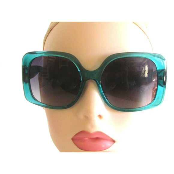 Women's Sunglasses Designer RALPH LAUREN LARGE AQUA FRAME FADE GREY LENS - Picture 10 of 13